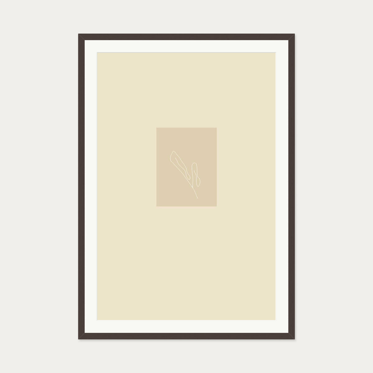Picasso Drawings I Art Print — 70 x 100 cm — Brown Frame