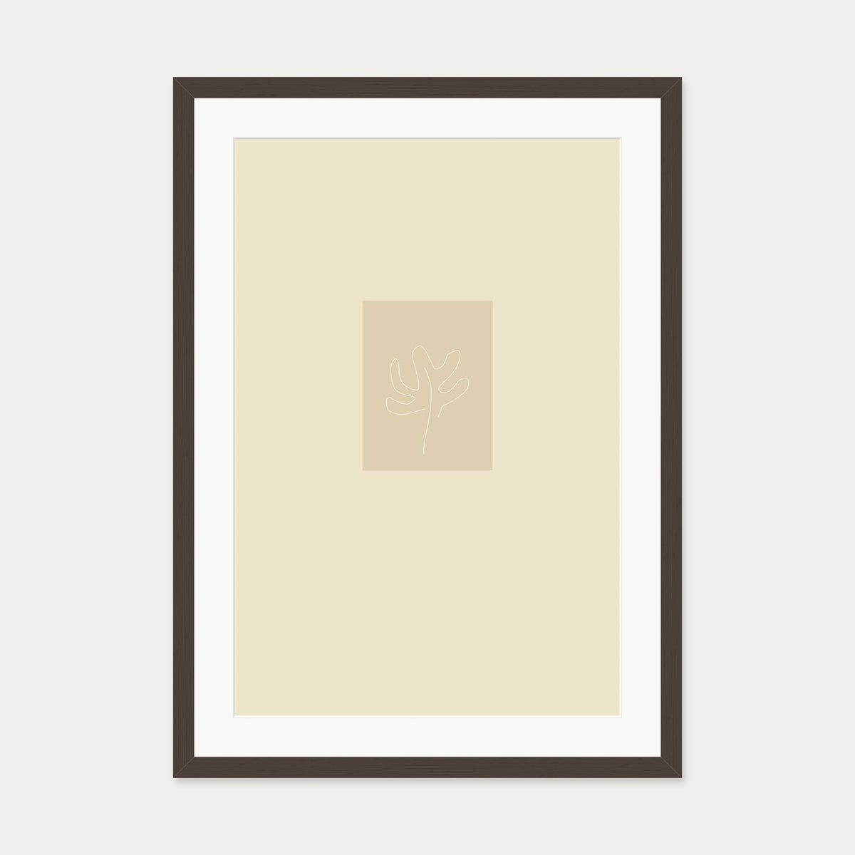 Picasso Drawings II Art Print — 50 x 70 cm — Brown Frame