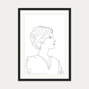 Picasso Female Portrait Art Print — 50 x 70 cm — Black Frame
