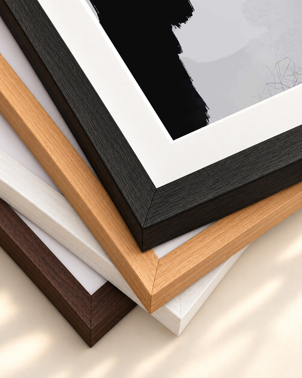Pillow Talk Art Print — framed print corner with 5 cm mount and bevel