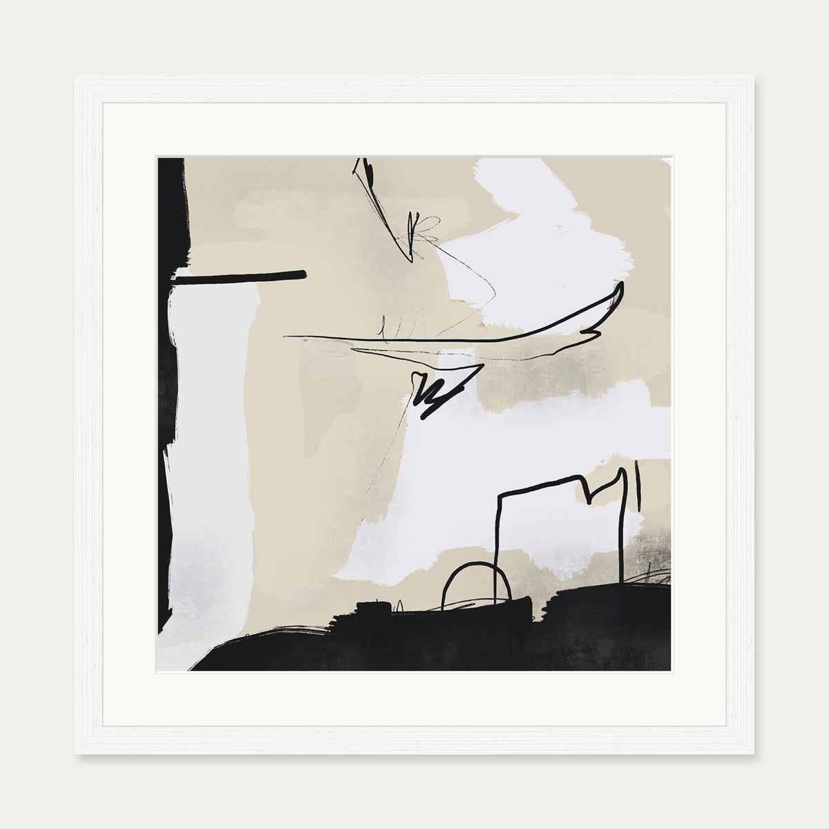 Pillow Talk II Art Print — 50 x 50 cm — White Frame