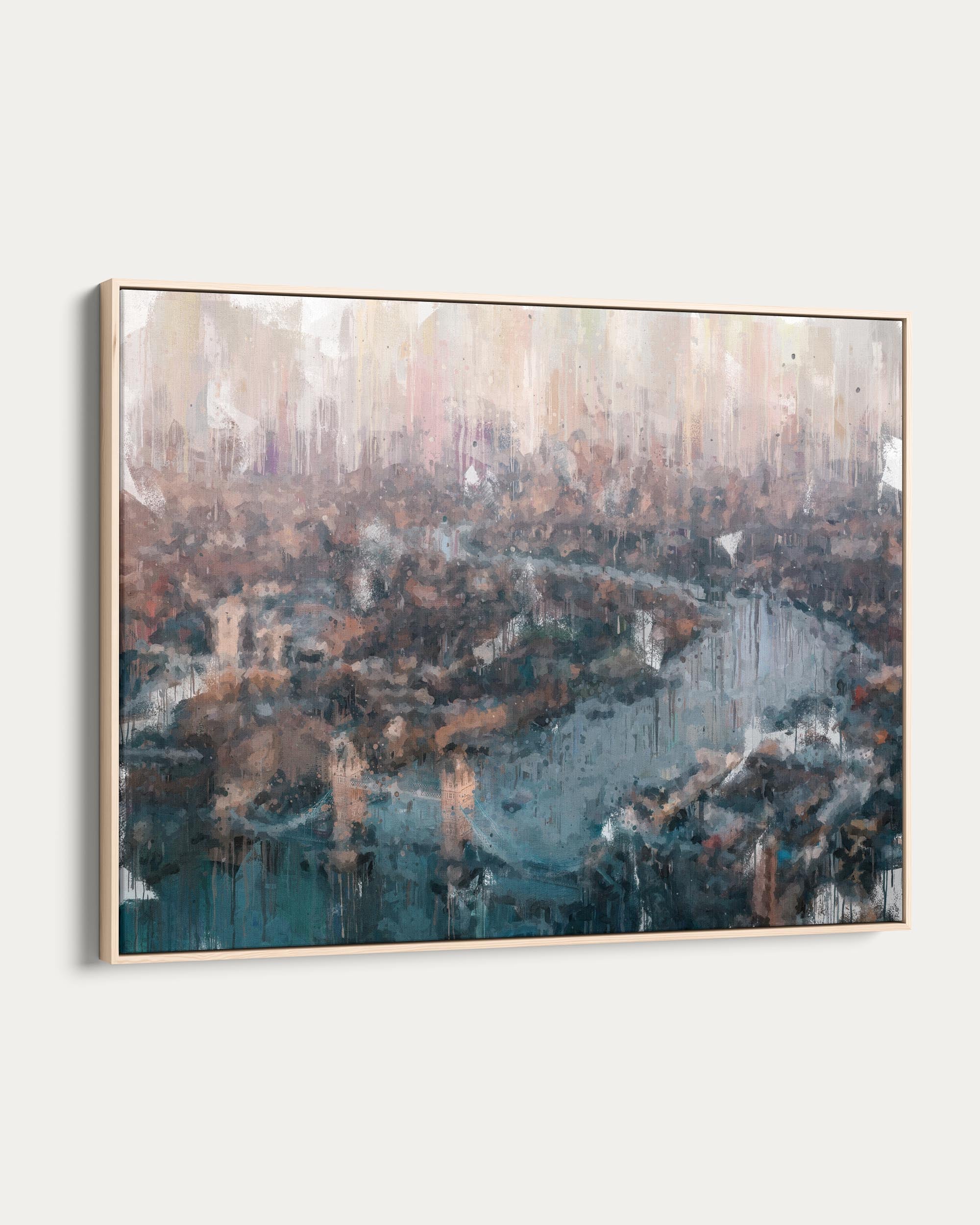 River Thames London Painting Canvas Art