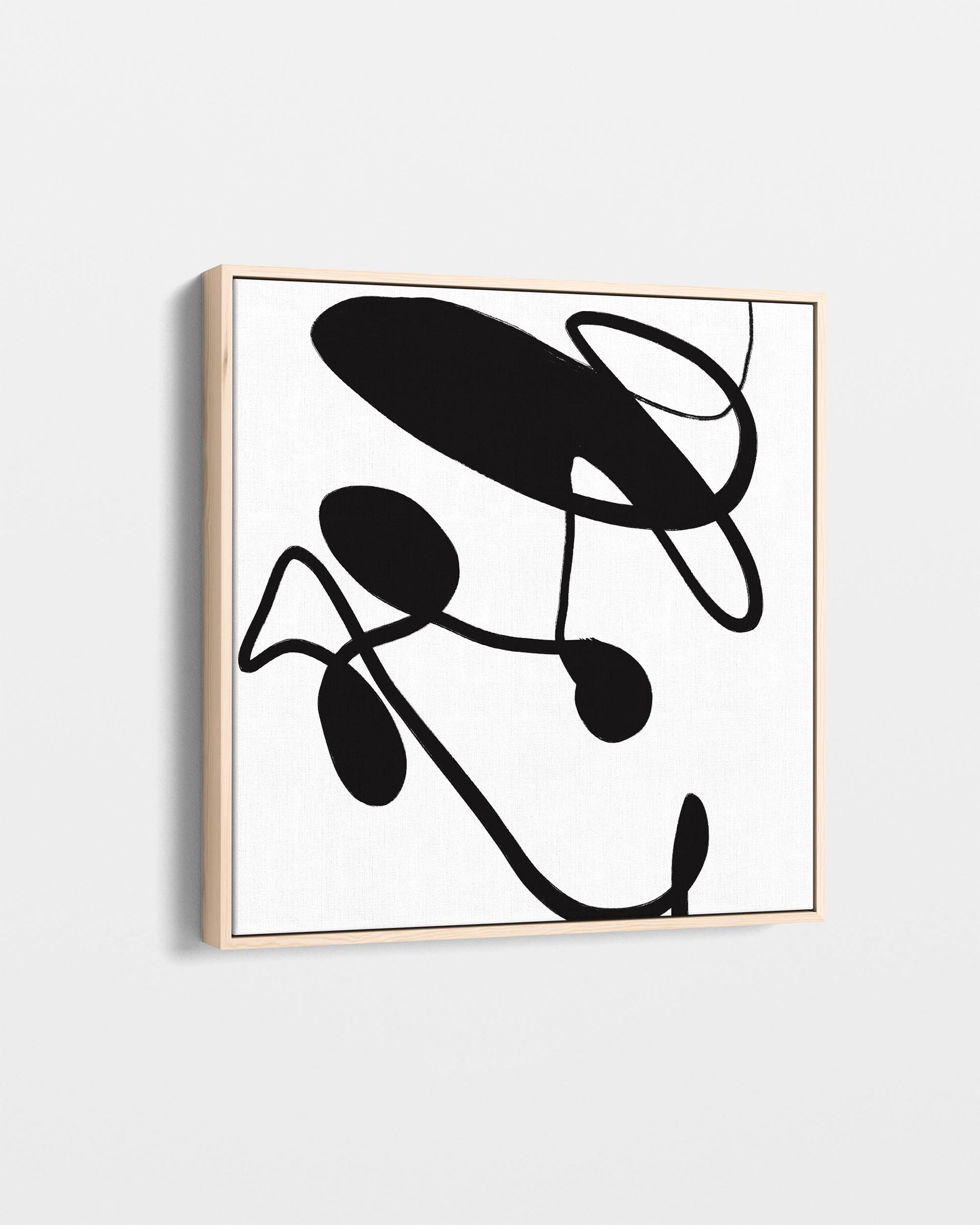 Abstract black artwork on a white background