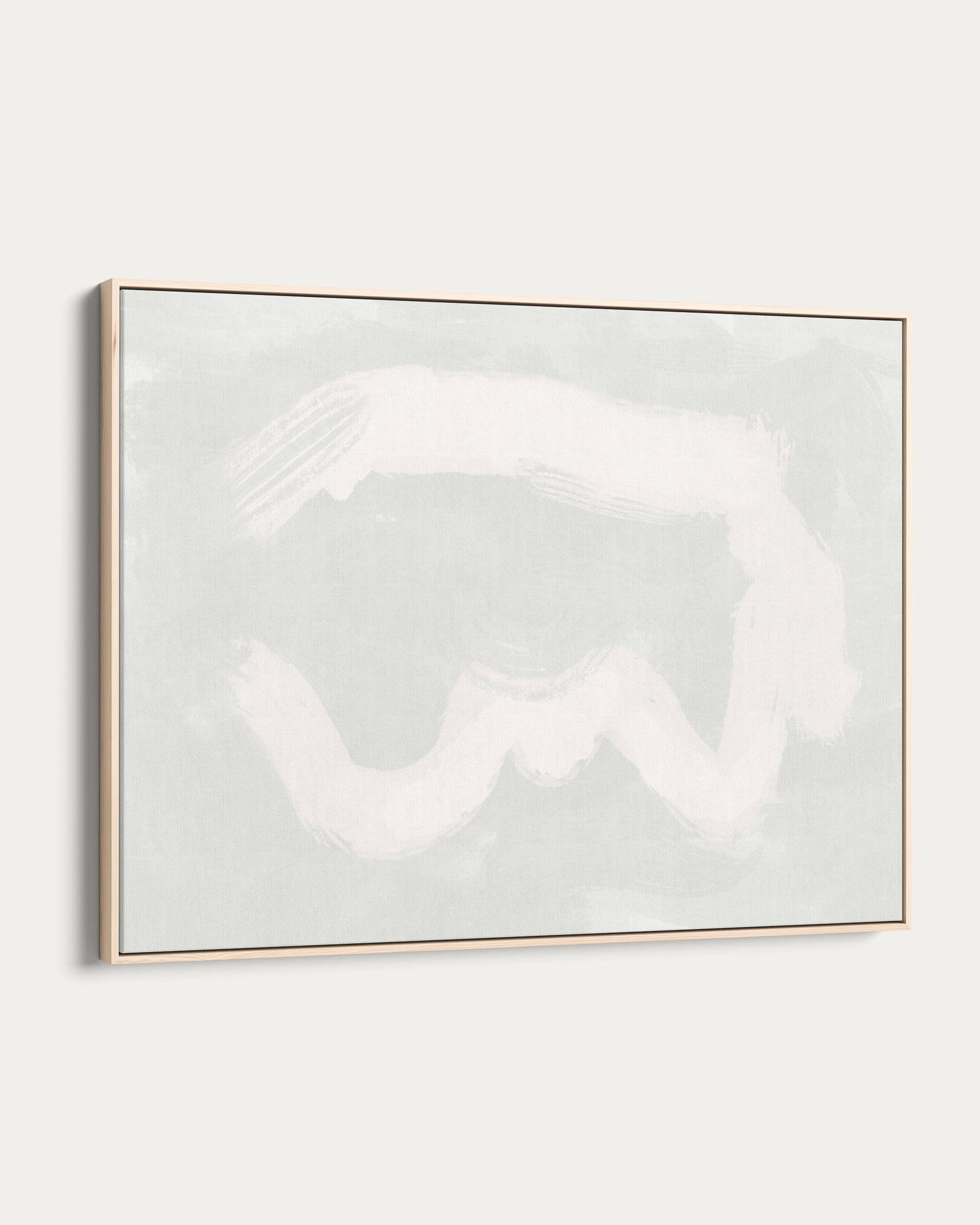 Abstract art piece with wavy lines on a light background