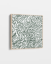 Abstract patterned artwork on a white background