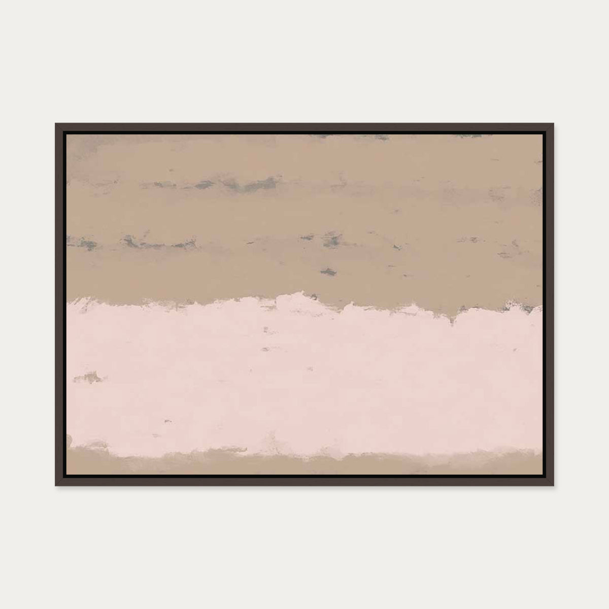 Pink Light At Dawn Canvas Art — 50 x 70 cm — Brown Frame