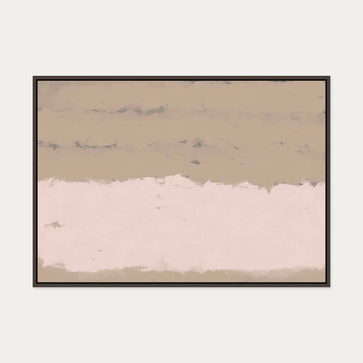 Pink Light At Dawn Canvas Art — 70 x 100 cm — Brown Frame