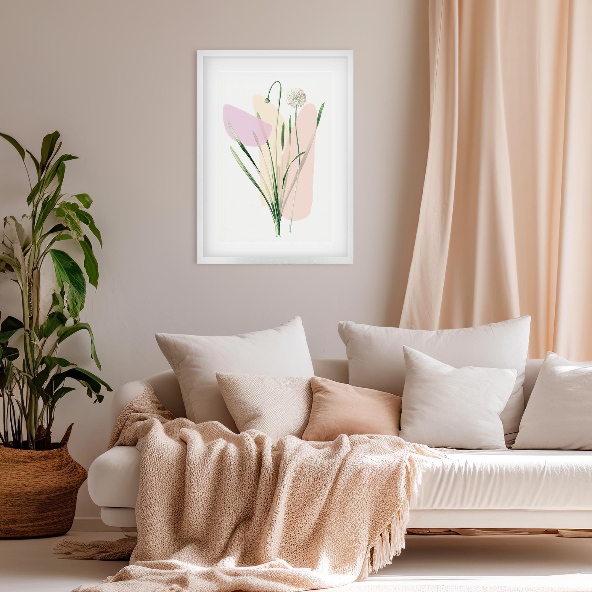 Botanical Vintage Blush Hues Framed Art