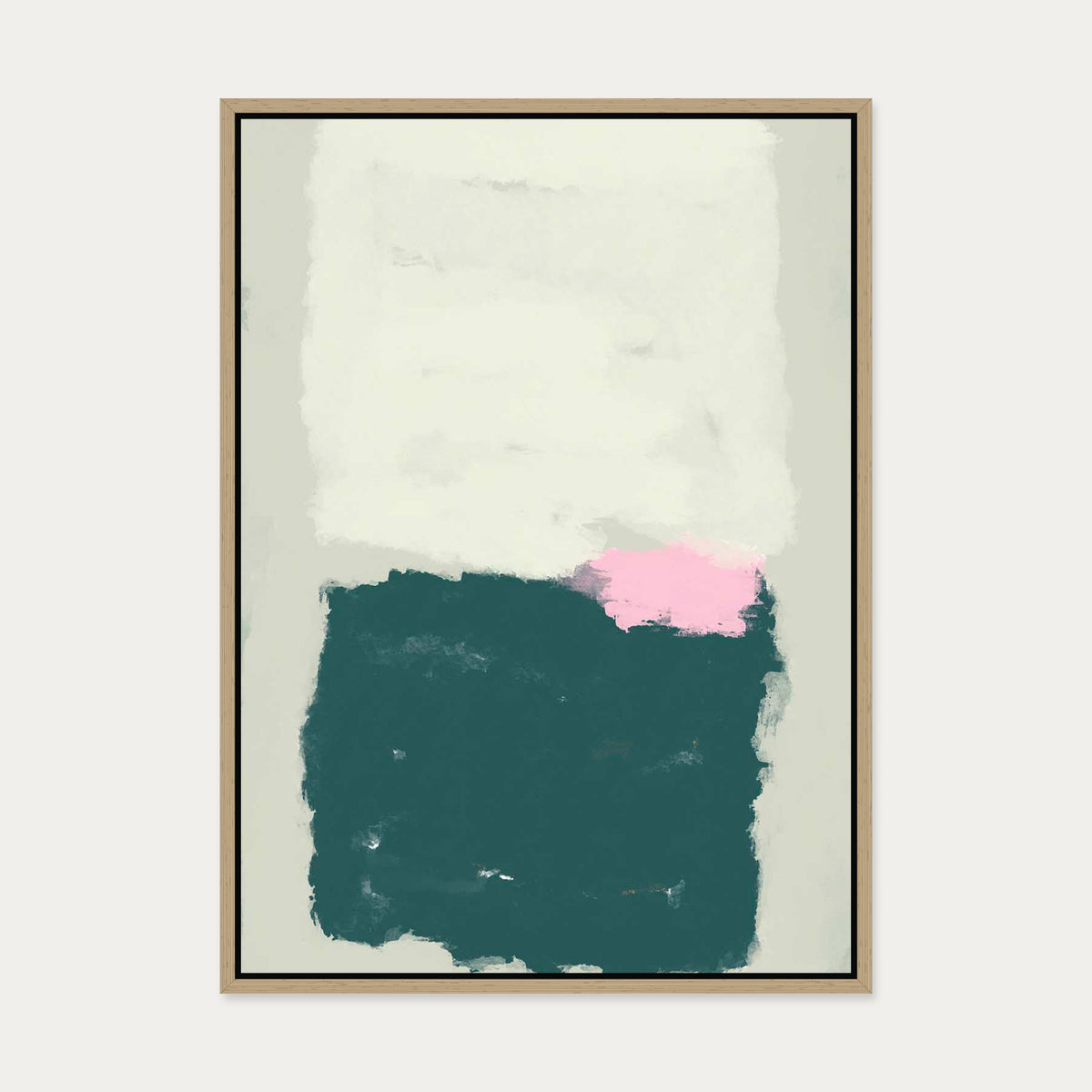 Pistachio Palette Canvas Art — 50 x 70 cm — Oak Frame