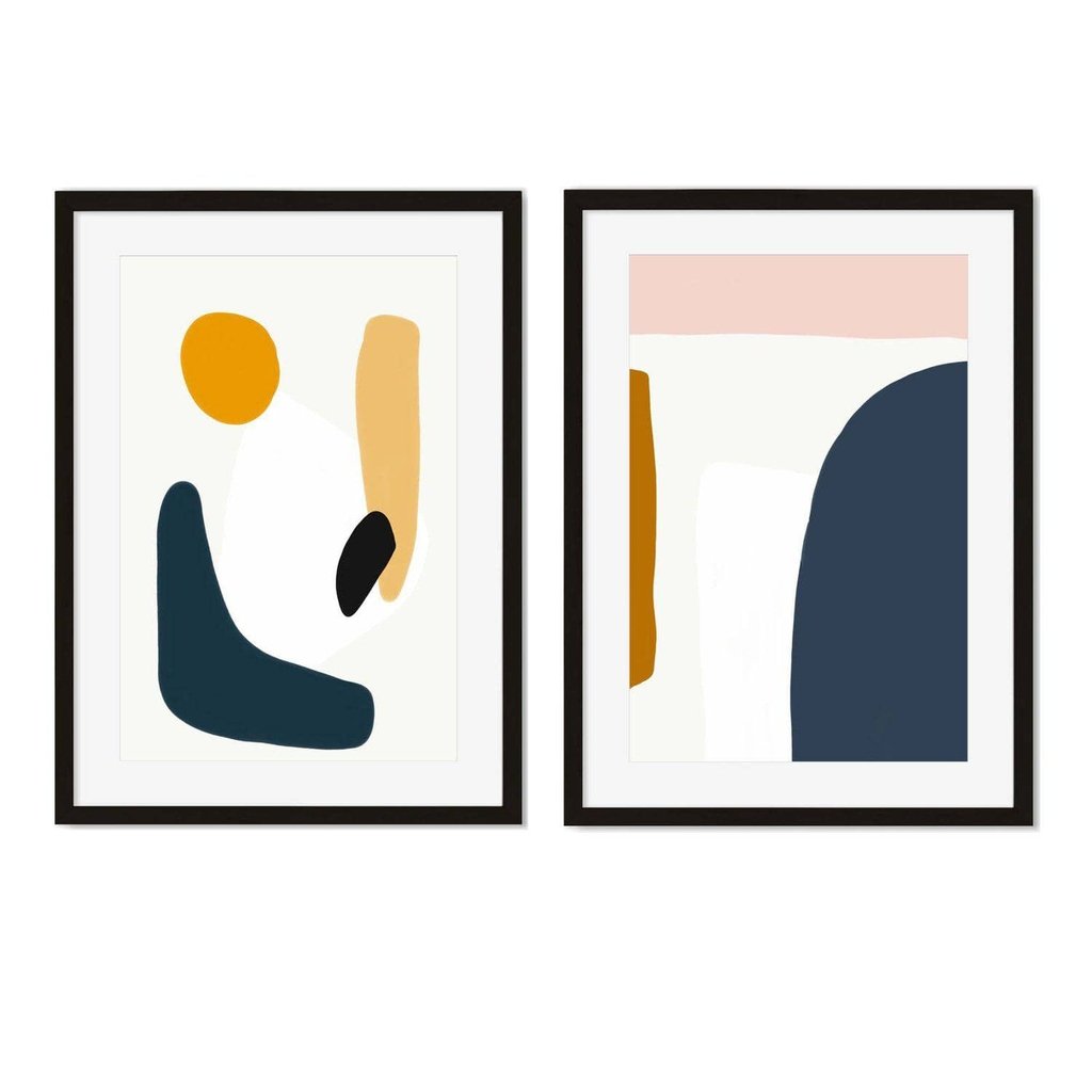 Playful Abstract Colours - Print Set Of 2