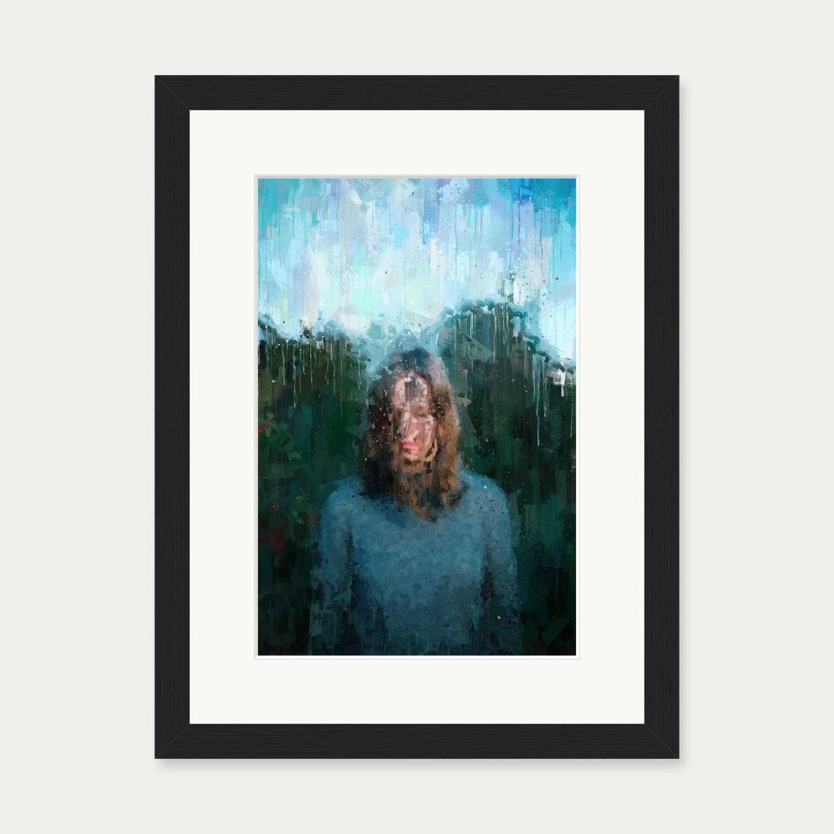 Portrait Of A Girl Art Print — 30 x 40 cm — Black Frame