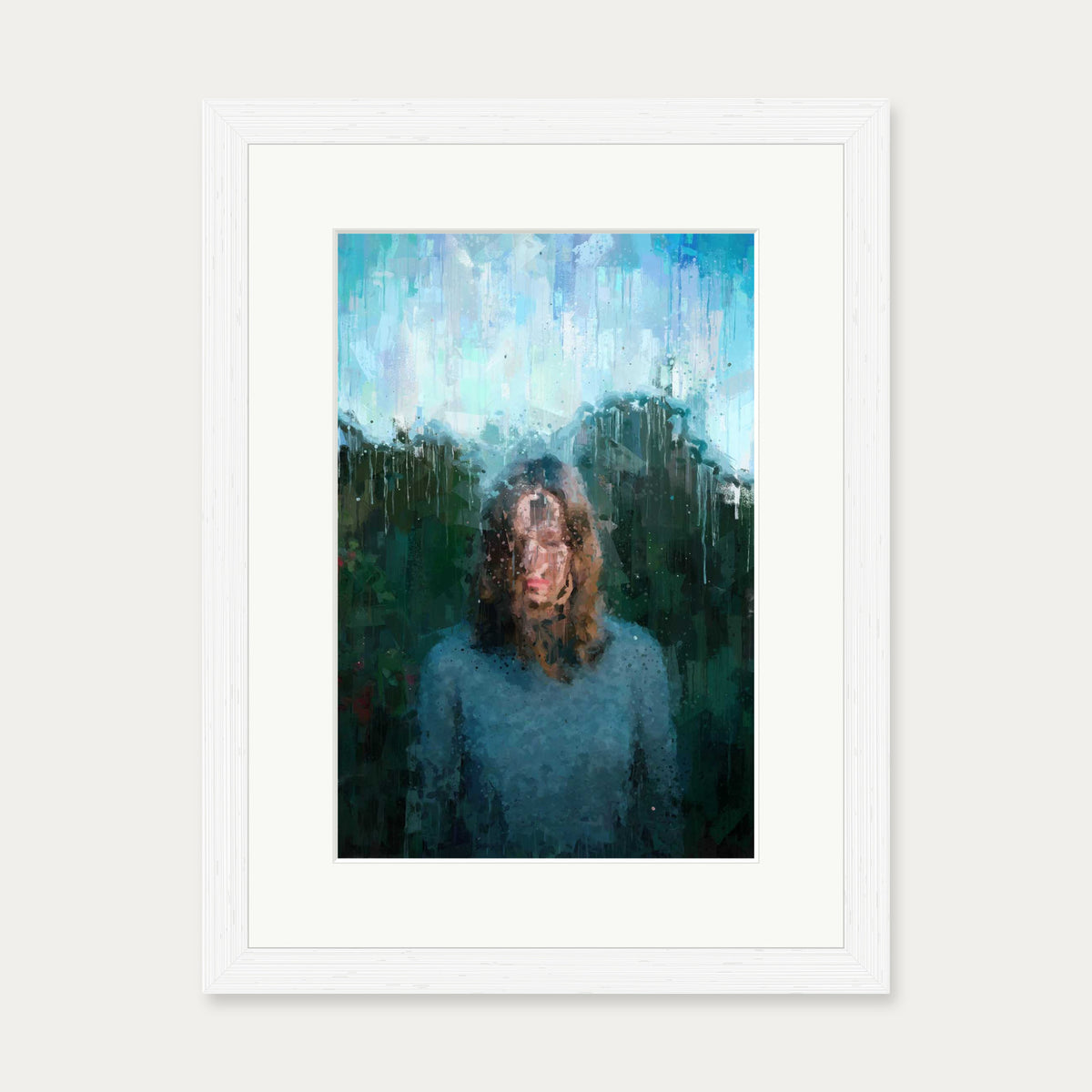 Portrait Of A Girl Art Print — 30 x 40 cm — White Frame