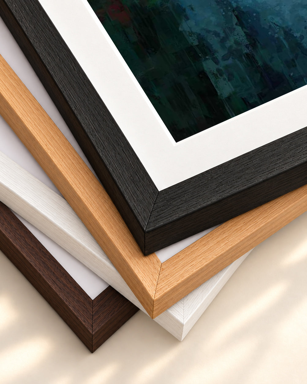 Portrait Of A Girl Art Print — framed print corner with 5 cm mount and bevel