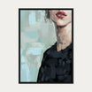 Portrait Of A Woman Canvas Art — 50 x 70 cm — Black Frame