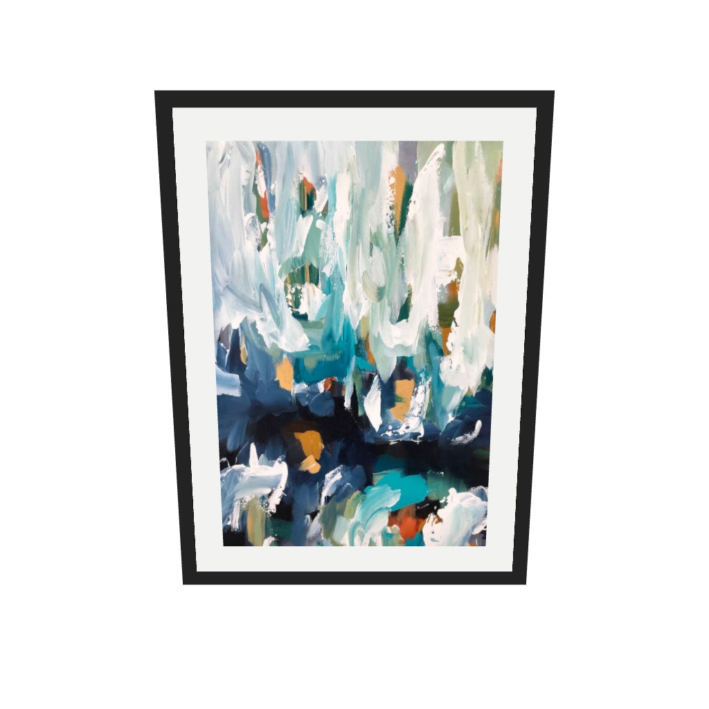 [ah-ar-v1:a2919c1d14ef185161857602] Abstract 339 Art Print — 50 x 70 cm, black frame (AR scale)
