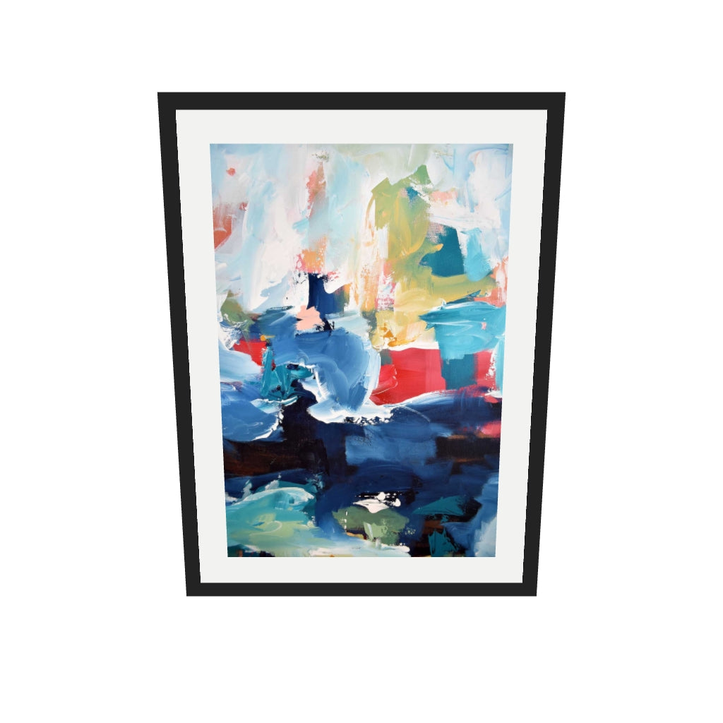 [ah-ar-v1:55f5c9ef179f1e20ffd41059] Abstract 350 Art Print — 50 x 70 cm, black frame (AR scale)