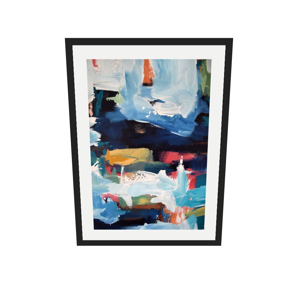 [ah-ar-v1:f73b1a2a36f1558ccc13cfff] Abstract 351 Art Print — 50 x 70 cm, black frame (AR scale)