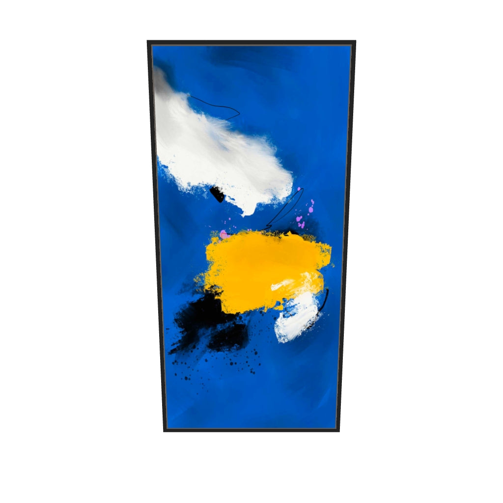 [ah-ar-v1:586f4304e632644273b499f4] Blue Lagoon Canvas Art — 130 x 60 cm, black frame (AR scale)