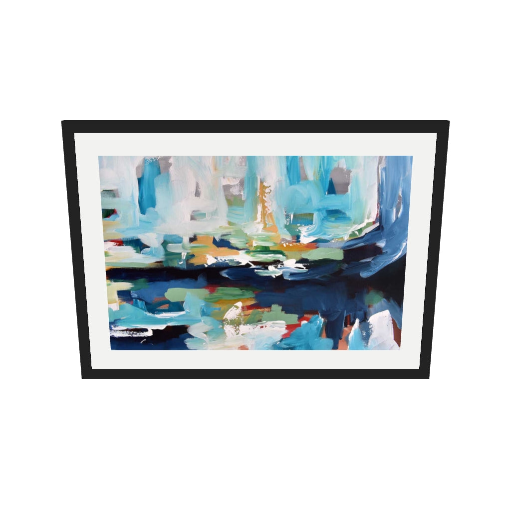 [ah-ar-v1:5e454dce6363353986c20b25] Abstract 357 Art Print — 50 x 70 cm, black frame (AR scale)