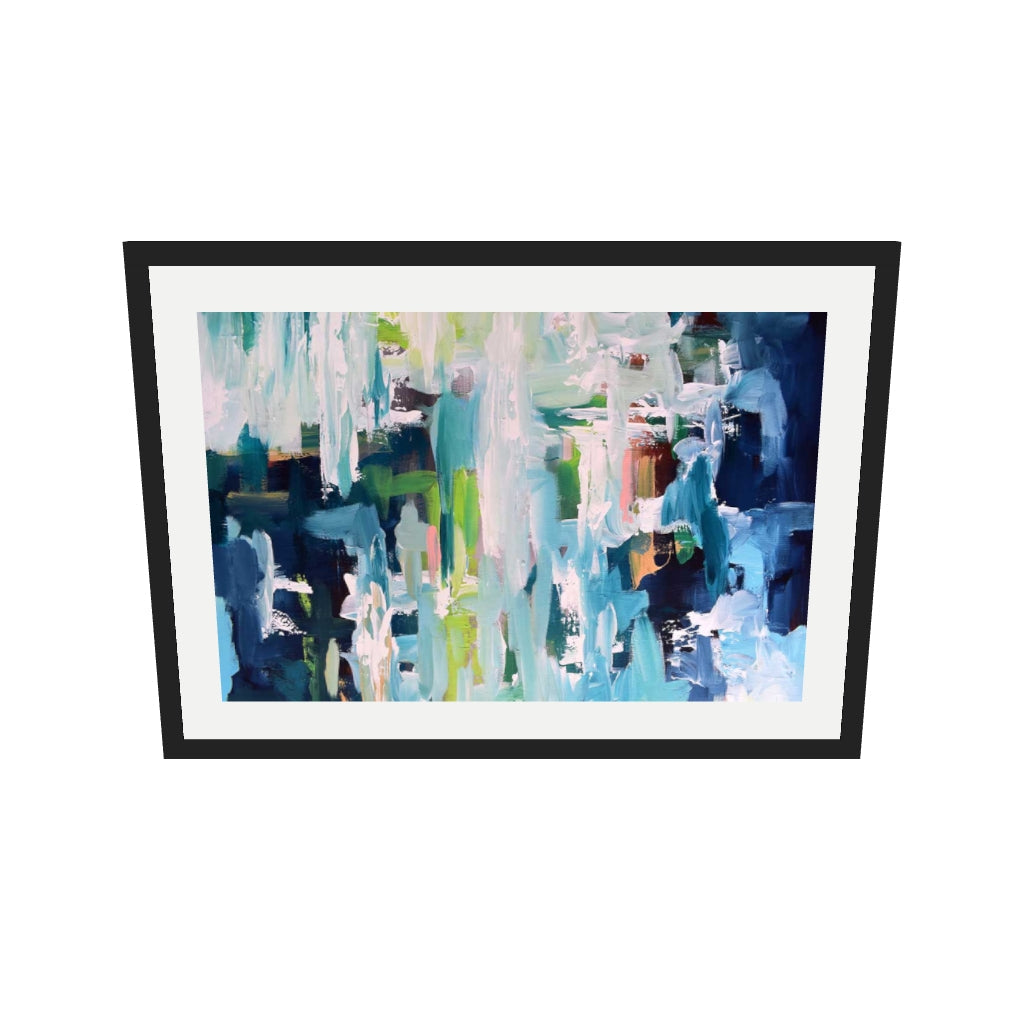 [ah-ar-v1:7e420878ad755d8552a9b6e1] Abstract 396 Art Print — 50 x 70 cm, black frame (AR scale)
