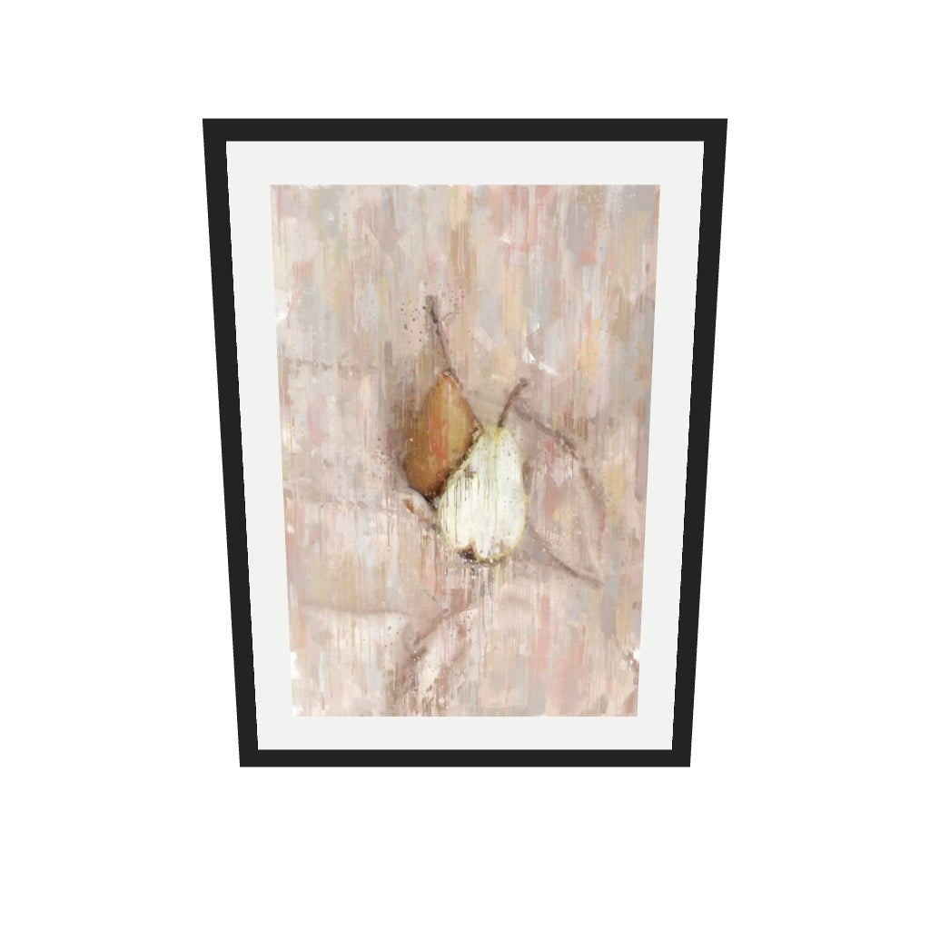 [ah-ar-v1:9f13df3a015339e0ccf45129] A Pair Of Pears Art Print — 50 x 70 cm, black frame (AR scale)