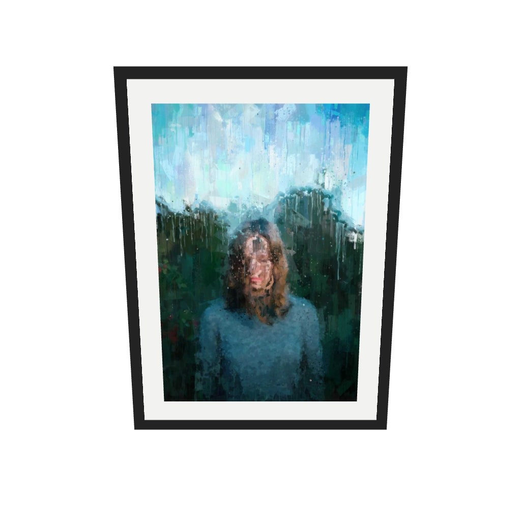 [ah-ar-v1:12ada109f411698a6829204a] Portrait Of A Girl Art Print — 50 x 70 cm, black frame (AR scale)