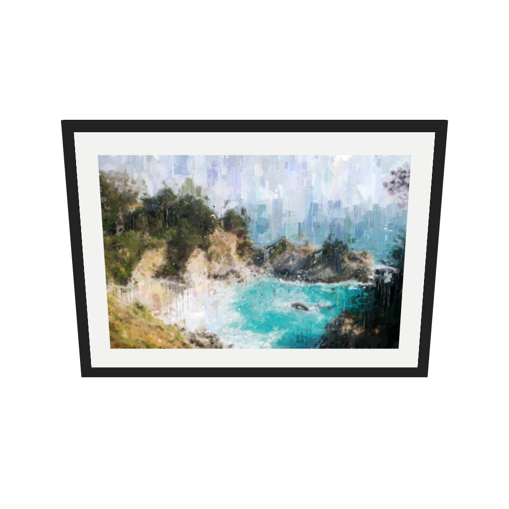 [ah-ar-v1:f1e5be2e936d5a33918d2a4e] The Beach Art Print — 50 x 70 cm, black frame (AR scale)