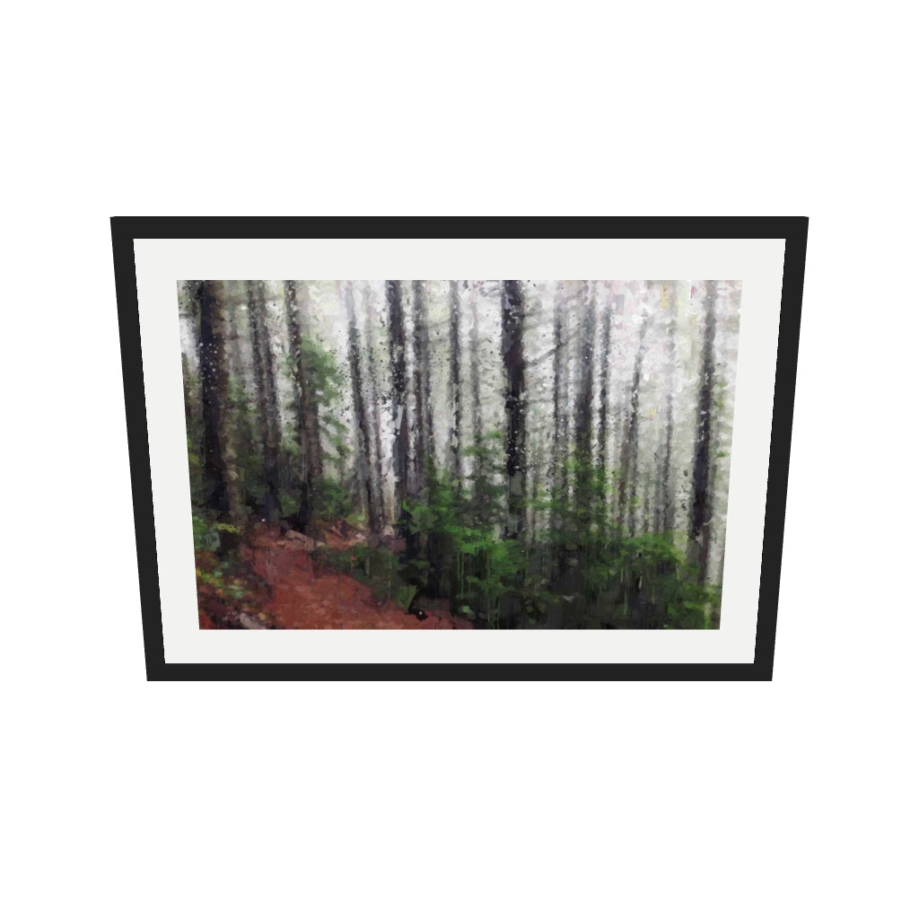 [ah-ar-v1:a38b148c8debbbad8ac6c63c] A Path Through The Forest — 50 x 70 cm, black frame (AR scale)