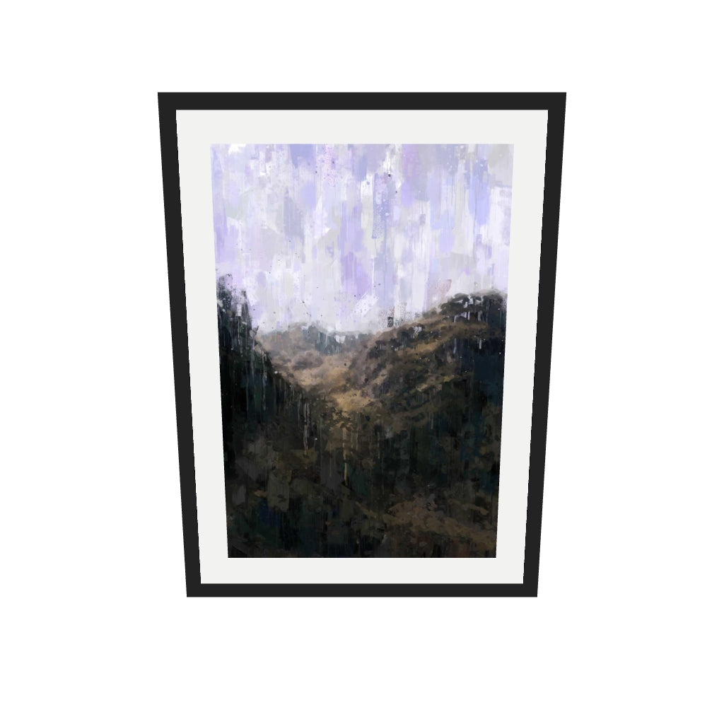 [ah-ar-v1:4479f1c89a6271e0ba4a6521] Forest Landscape Art Print — 50 x 70 cm, black frame (AR scale)