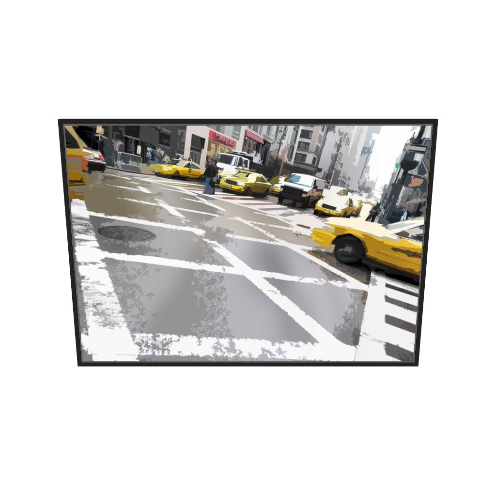 [ah-ar-v1:7154fe1fced02478bfa6fe56] New York Crossroads Canvas Art — 70 x 100 cm, black frame (AR scale)