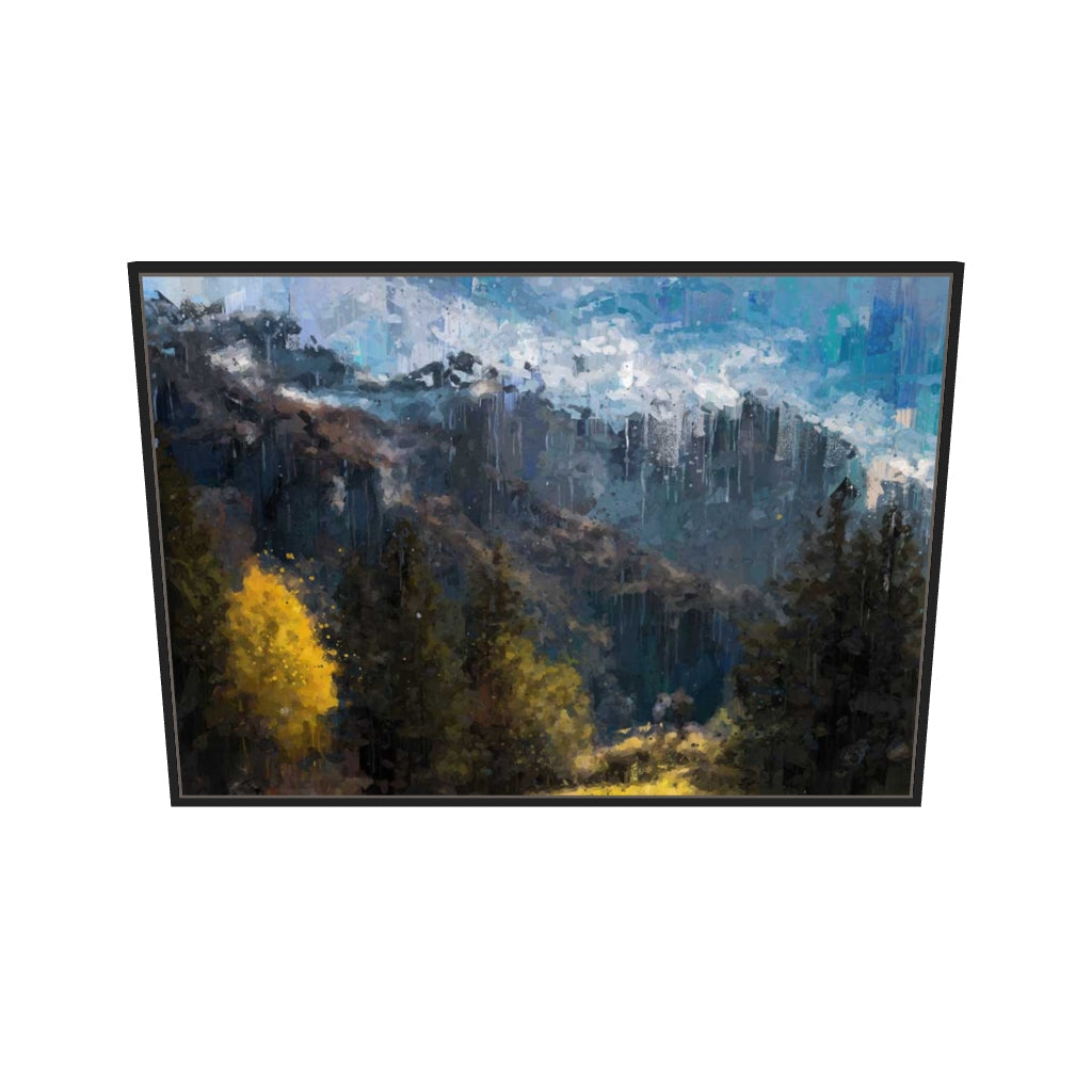 [ah-ar-v1:56d00f58cec96929f8330382] Beyond The Valley Canvas Art — 70 x 100 cm, black frame (AR scale)