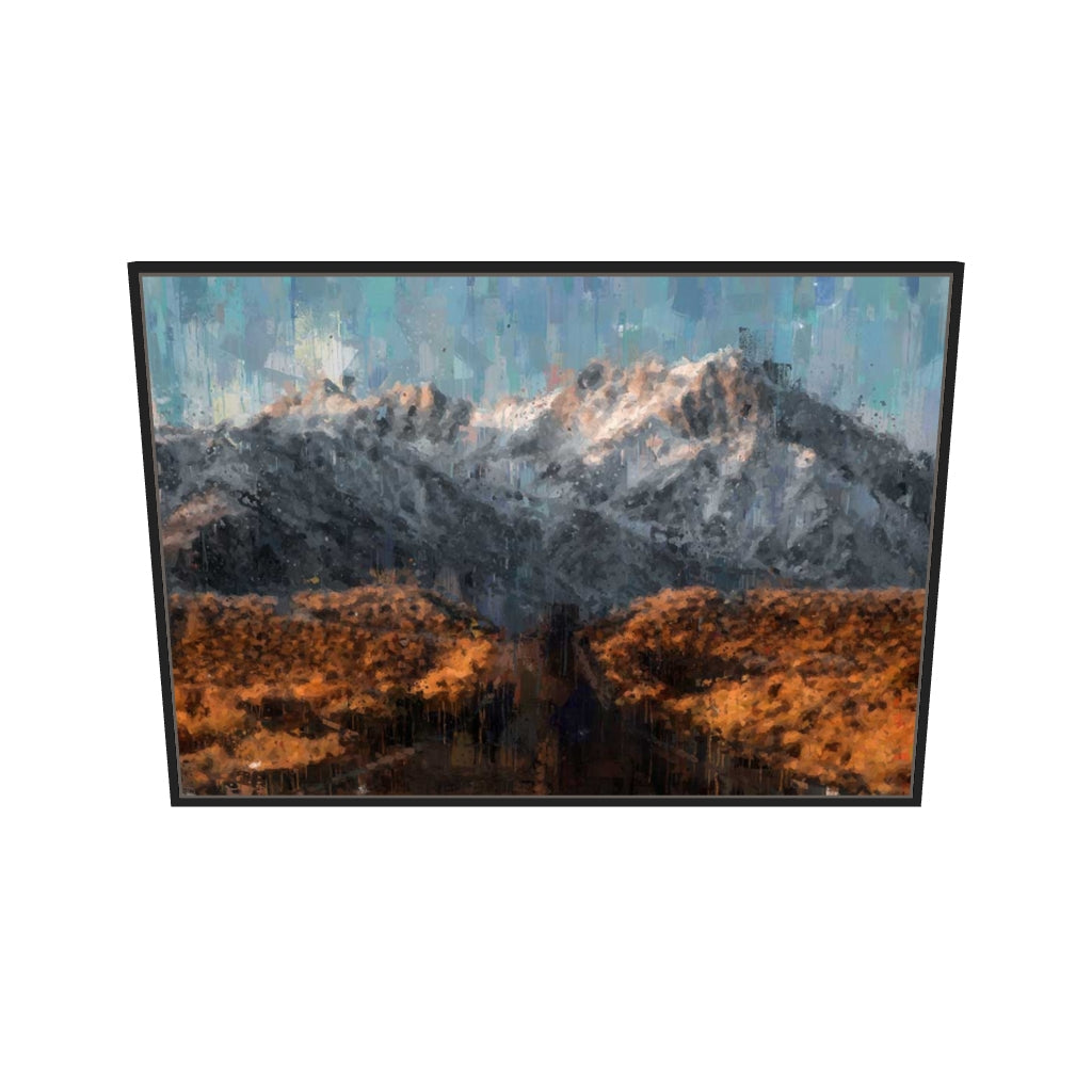 [ah-ar-v1:8ca8277d597495321f202d4f] Rocky Mountains Fine Art Canvas Art — 70 x 100 cm, black frame (AR scale)