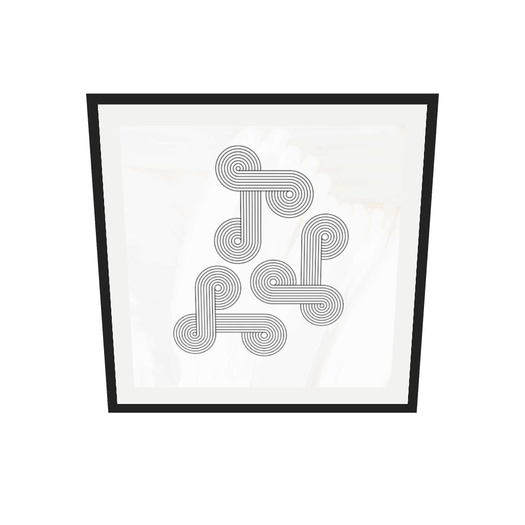 [ah-ar-v1:82c7ceea945e4f8177189630] Retro Vintage Art Print — 70 x 70 cm, black frame (AR scale)