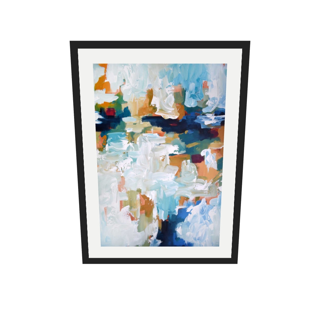 [ah-ar-v1:d7c9e8489c31235862989624] Abstract 409 Art Print — 50 x 70 cm, black frame (AR scale)
