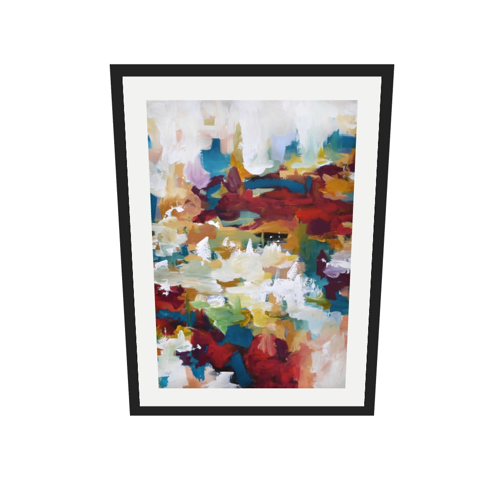 [ah-ar-v1:45f1788b8a8de91714e88089] Abstract 412 Art Print — 50 x 70 cm, black frame (AR scale)
