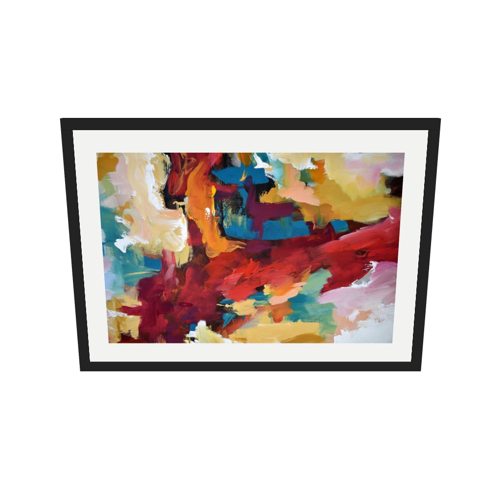 [ah-ar-v1:0a89a0bfa41d16a047371d99] Abstract 416 Art Print — 50 x 70 cm, black frame (AR scale)