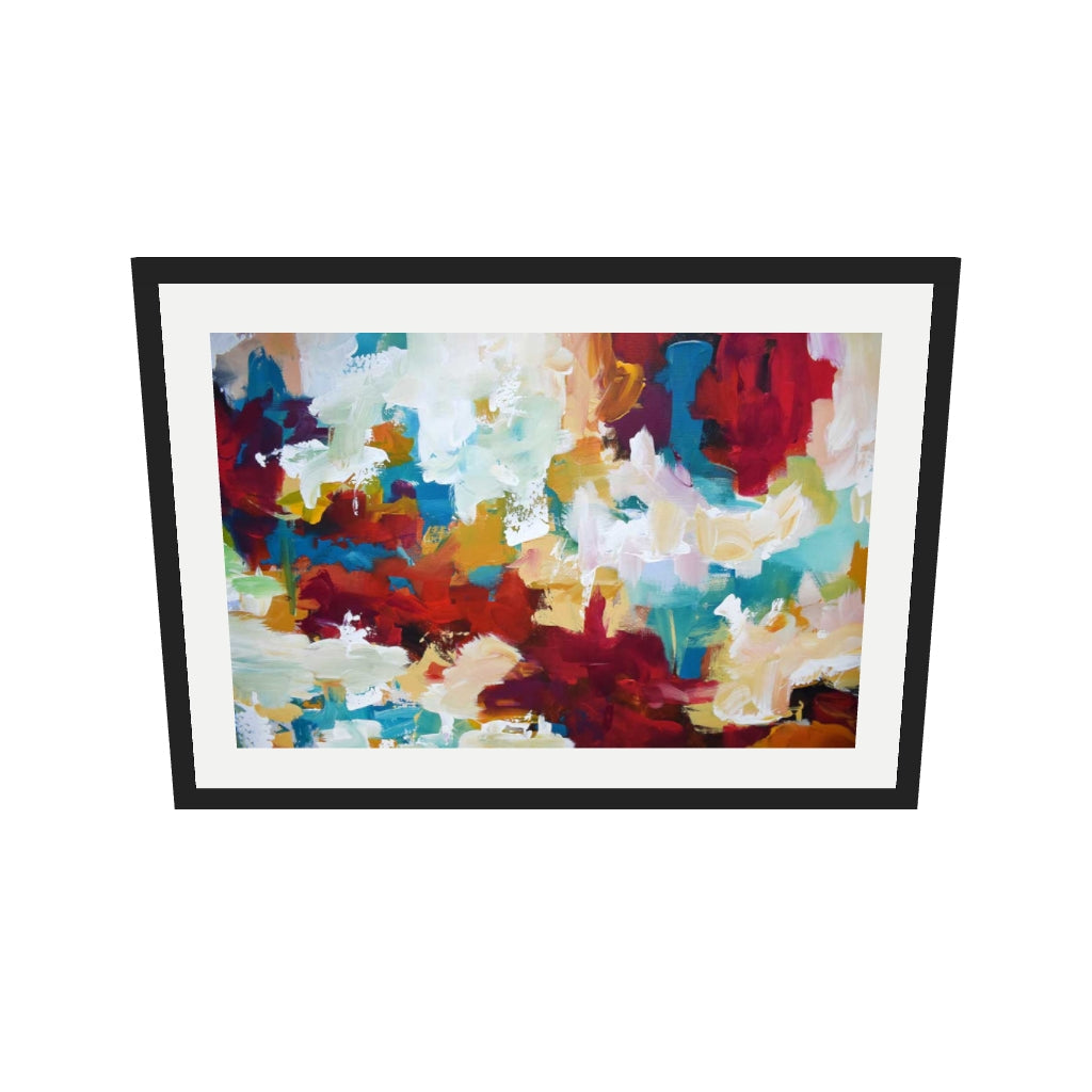 [ah-ar-v1:ac01c82041242f53bb4dd810] Abstract 417 Art Print — 50 x 70 cm, black frame (AR scale)