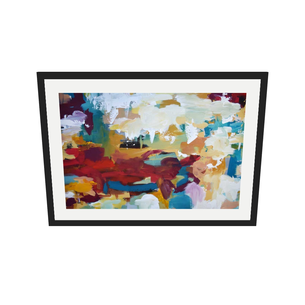 [ah-ar-v1:83c6d89bf7781a6741547ced] Abstract 418 Art Print — 50 x 70 cm, black frame (AR scale)
