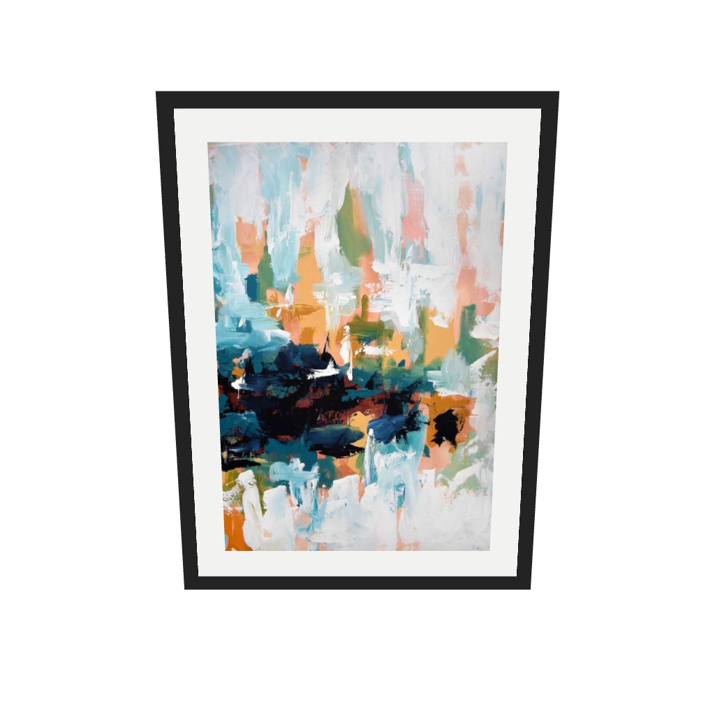 [ah-ar-v1:36a872ecabdee65b4f3ba609] Abstract 422 Art Print — 50 x 70 cm, black frame (AR scale)