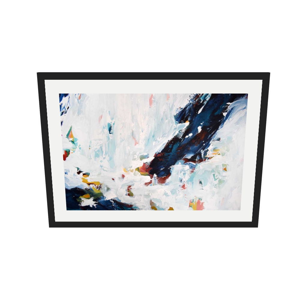 [ah-ar-v1:1d34f237c423e50793ce09de] Abstract 428 Art Print — 50 x 70 cm, black frame (AR scale)