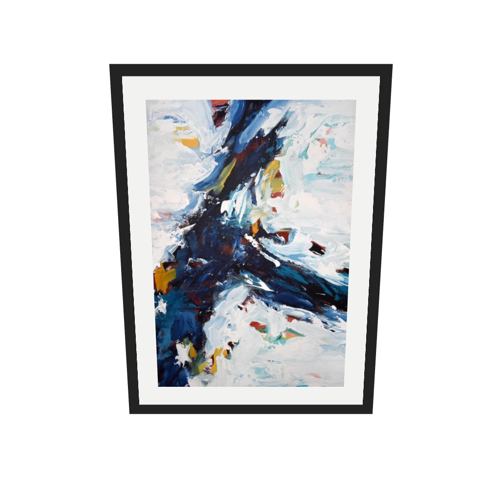 [ah-ar-v1:2c0b7e95473f9671f6318981] Abstract 429 Art Print — 50 x 70 cm, black frame (AR scale)
