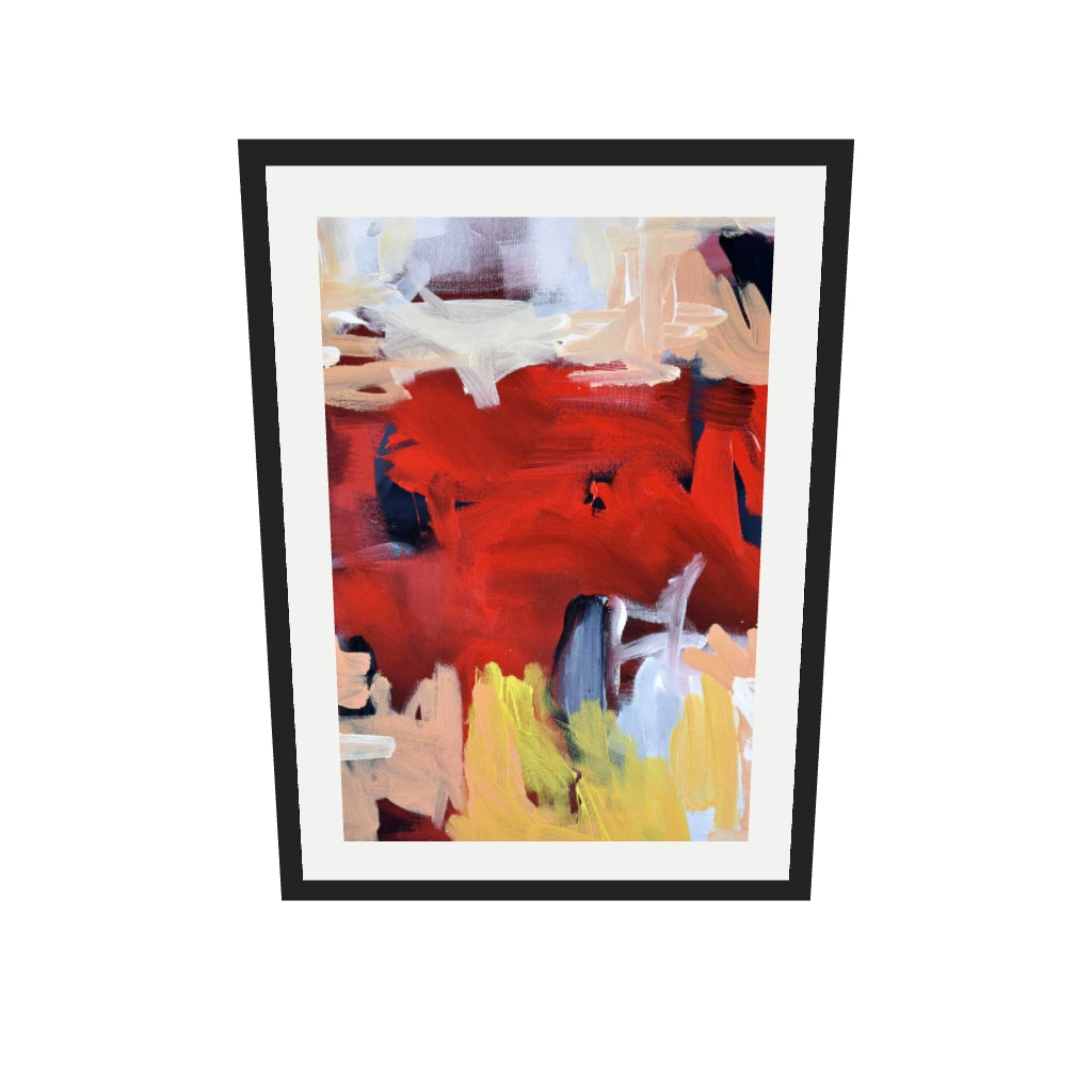 [ah-ar-v1:419e3ef42916d824ba530d4d] Abstraction 522 Art Print — 50 x 70 cm, black frame (AR scale)