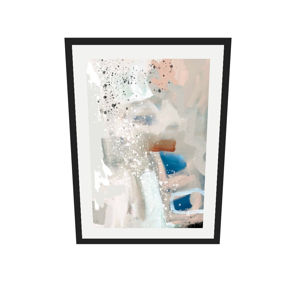 [ah-ar-v1:e1ca5fcf93ae25f8aa5a1942] Contemporary Beige Art Print — 50 x 70 cm, black frame (AR scale)