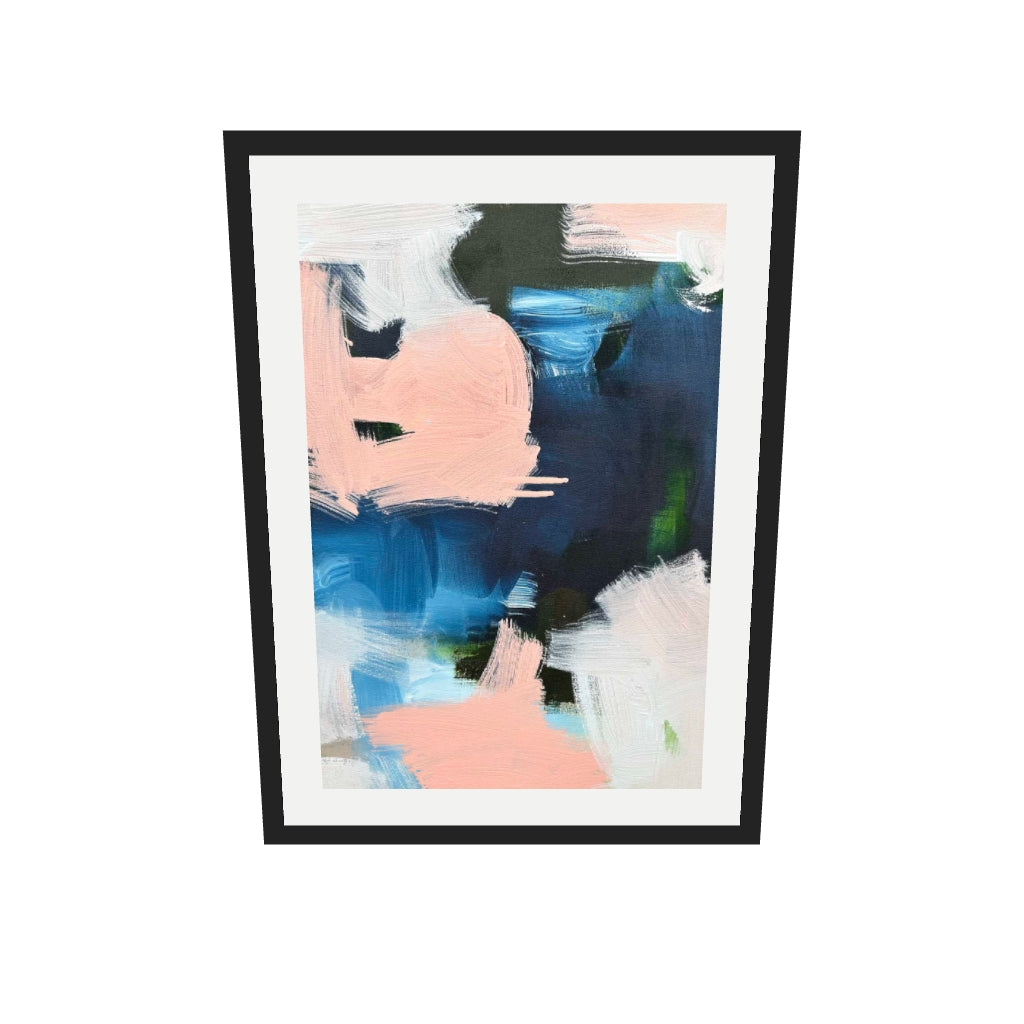 [ah-ar-v1:1ebc5fa8d6dc8f11cbc72a8d] Abstract 519 Art Print — 50 x 70 cm, black frame (AR scale)