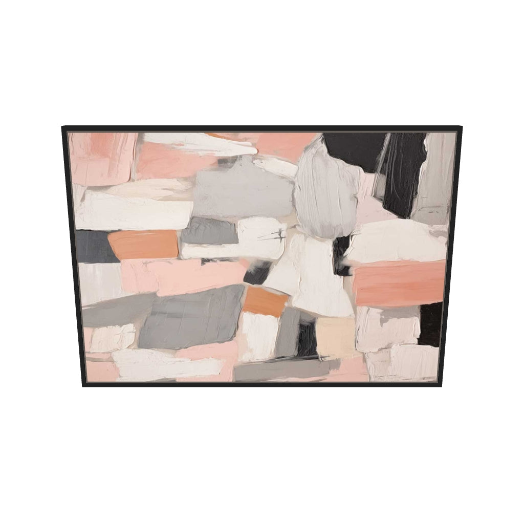 [ah-ar-v1:a474e428ad218ee3cf6e0062] Rhythms of Colour Canvas Art — 70 x 100 cm, black frame (AR scale)