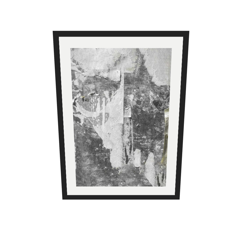[ah-ar-v1:01500ec53d0412ab60447a54] Abstract Collage Art Print — 50 x 70 cm, black frame (AR scale)