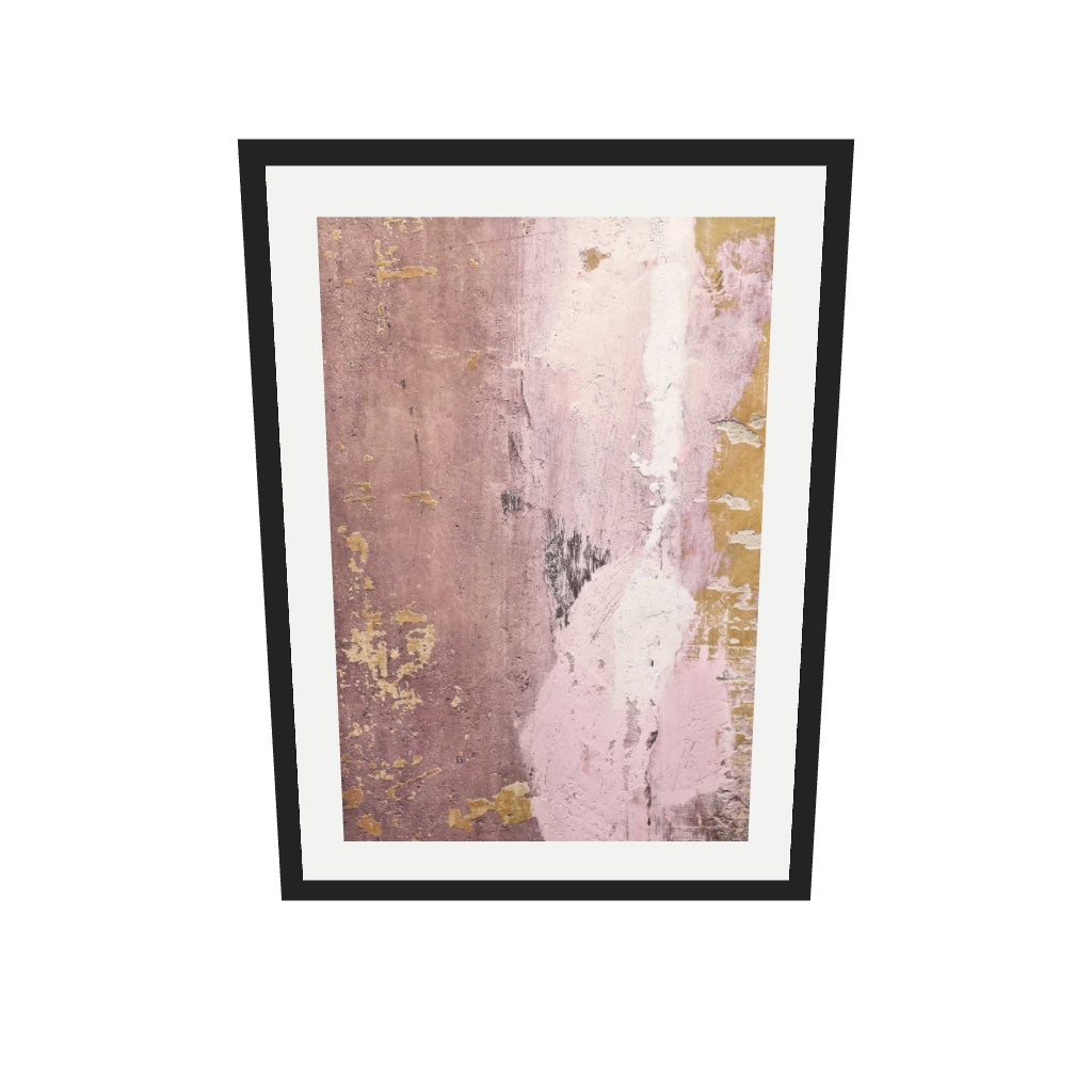 [ah-ar-v1:9f0dbc26b7916cb126995ce1] Rusty Pink Texture Wall Art Print — 50 x 70 cm, black frame (AR scale)