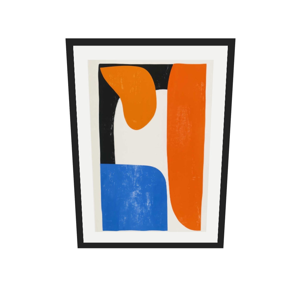 [ah-ar-v1:37251b8cd7db44b7263c97d6] Shapes II Wall Art Print — 50 x 70 cm, black frame (AR scale)