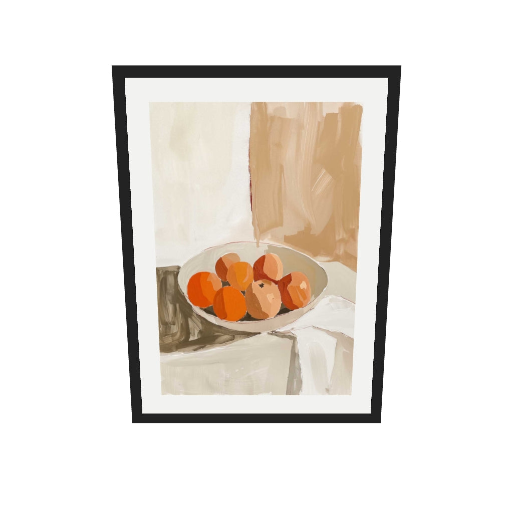 [ah-ar-v1:3033e259f8f186ffb4e8c4f2] Peach Wall Art Print — 50 x 70 cm, black frame (AR scale)