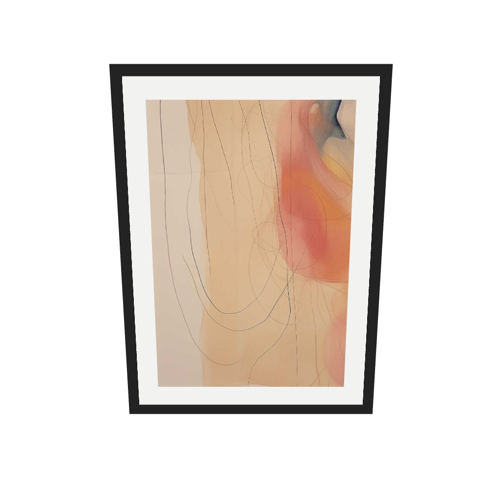 [ah-ar-v1:451442defefb2c85a7871586] Colour Flow Art Print — 50 x 70 cm, black frame (AR scale)
